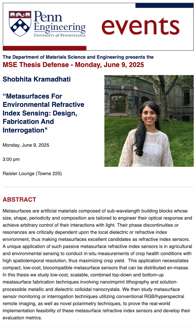 MSE Thesis Defense – Shobhita Kramadhati